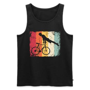 Cyclisme artistique Cycliste artistique - Débardeur bio Premium Homme - noir - Devant - Michal (187cm)