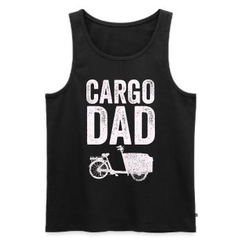 Cargo Dad Vélo Cargo Cargobike - Débardeur bio Premium Homme - noir - Devant - AI Model Male 178 light (178cm)