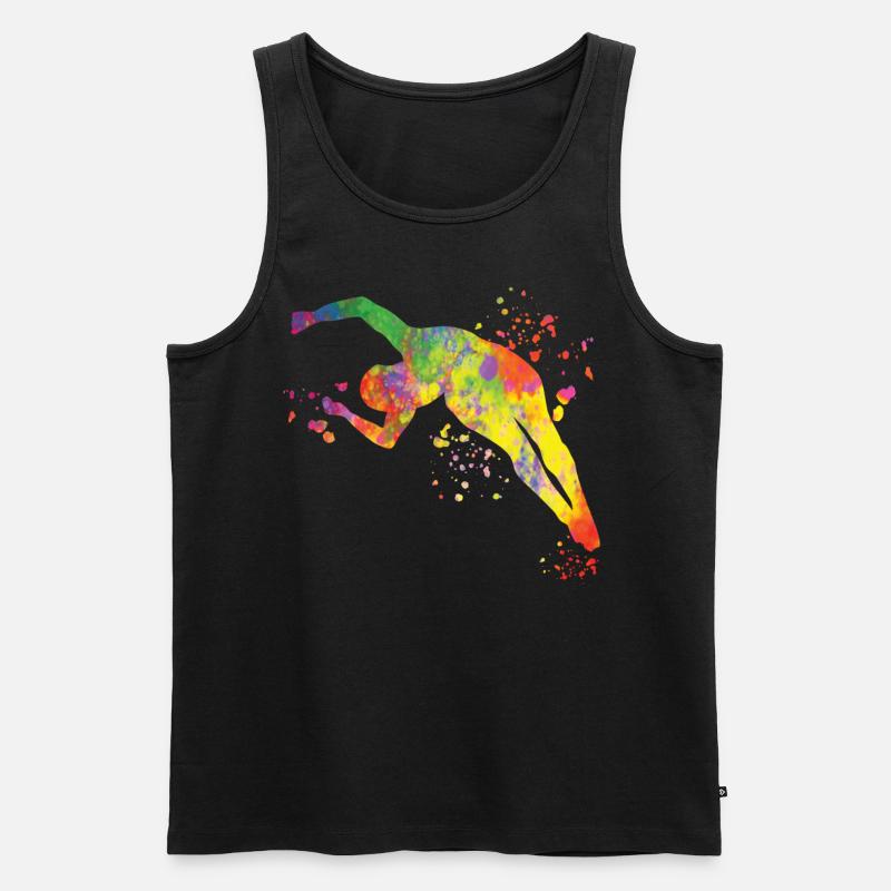Turmspringen Synchronspringen Kunstspringen - Männer Premium Bio Tank Top - Schwarz