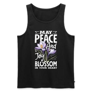 Easter Eostre Pagan Spring - Men's Premium Organic Tank Top - black - Front - Michal (187cm)
