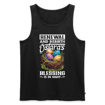 Easter Eostre Pagan Spring - Men's Premium Organic Tank Top - black - Front - Michal (187cm)