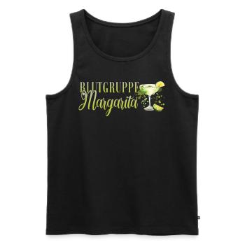 Groupe sanguin Margarita Tequila Enterrement de vie de garçon - Débardeur bio Premium Homme - noir - Devant - Michal (187cm)