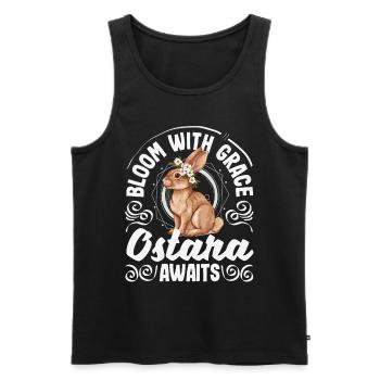 Easter Eostre Pagan Spring - Men's Premium Organic Tank Top - black - Front - Michal (187cm)