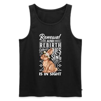 Easter Eostre Pagan Spring - Men's Premium Organic Tank Top - black - Front - Michal (187cm)