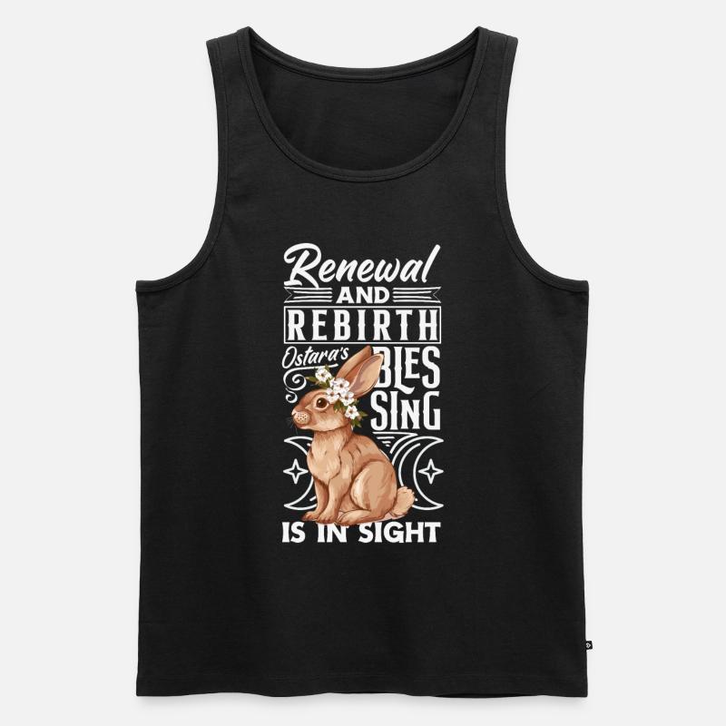 Easter Eostre Pagan Spring - Men's Premium Organic Tank Top - black