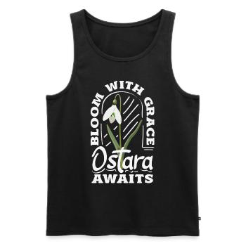 Easter Eostre Pagan Spring - Men's Premium Organic Tank Top - black - Front - Michal (187cm)