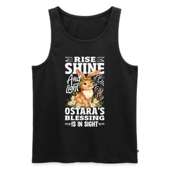 Easter Eostre Pagan Spring - Men's Premium Organic Tank Top - black - Front - Michal (187cm)
