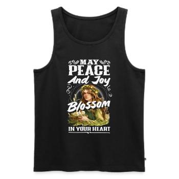 Easter Eostre Pagan Spring - Men's Premium Organic Tank Top - black - Front - Michal (187cm)