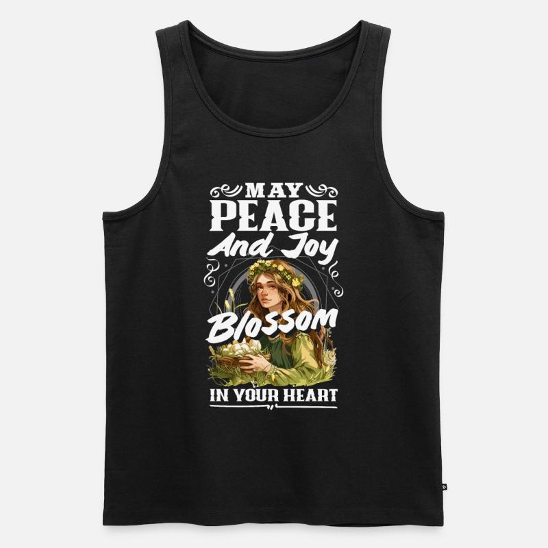 Easter Eostre Pagan Spring - Men's Premium Organic Tank Top - black
