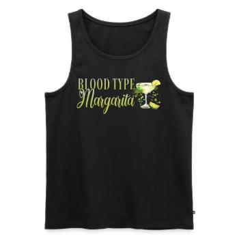 Groupe sanguin Margarita Tequila Enterrement de vie de garçon - Débardeur bio Premium Homme - noir - Devant - Michal (187cm)