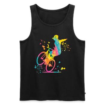 Cyclisme artistique Cycliste artistique - Débardeur bio Premium Homme - noir - Devant - Michal (187cm)