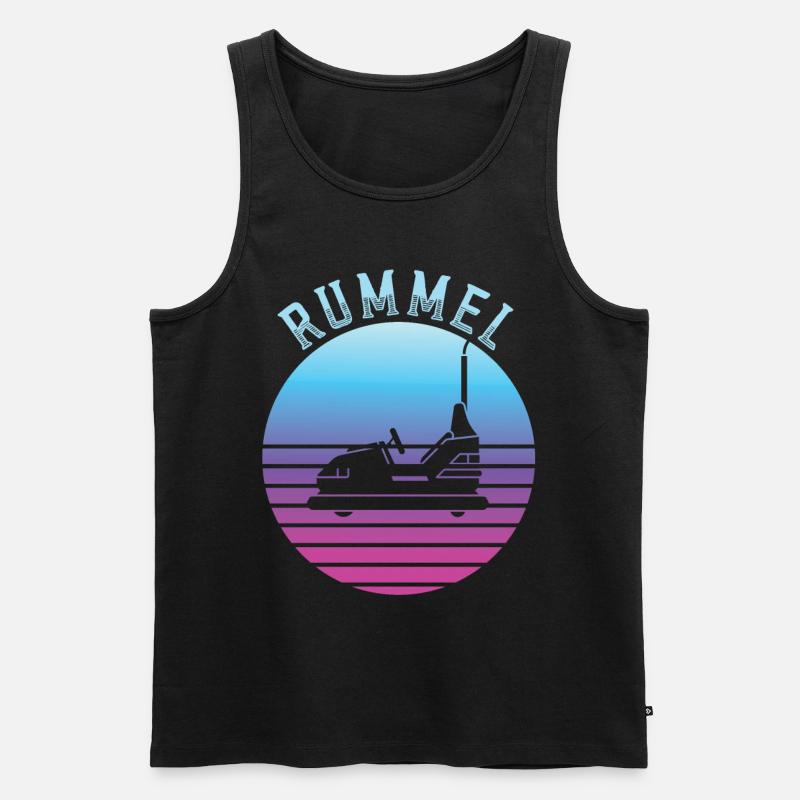 Freizeitpark Kirmes Rummel Autoscooter - Männer Premium Bio Tank Top - Schwarz