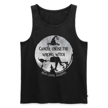 Cancer Witch Gray Brain Cancer - Men's Premium Organic Tank Top - black - Front - Michal (187cm)