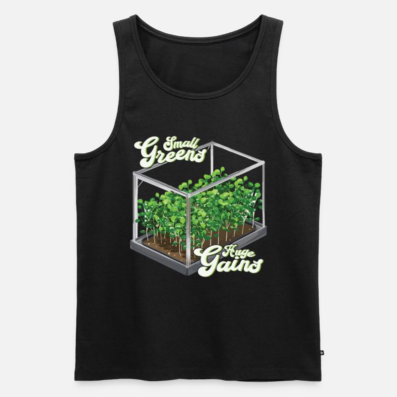 Microgreen Agriculture Gartenarbeit - Männer Premium Bio Tank Top - Schwarz