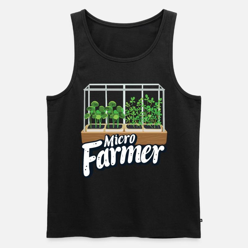 Microgreen Agriculture Gartenarbeit - Männer Premium Bio Tank Top - Schwarz