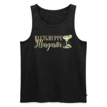 Groupe sanguin Margarita Tequila Enterrement de vie de garçon - Débardeur bio Premium Homme - noir - Devant - Michal (187cm)