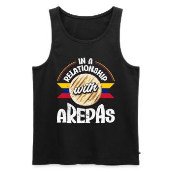 Arepas Colombien Venezuela Nourriture - Débardeur bio Premium Homme - noir - Devant - Michal (187cm)