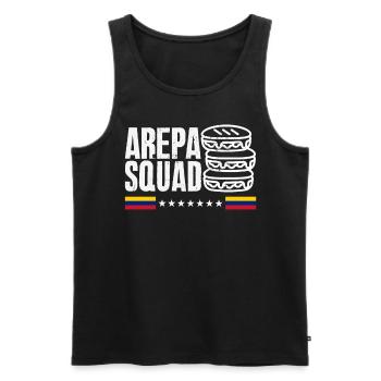 Arepas Colombien Venezuela Nourriture - Débardeur bio Premium Homme - noir - Devant - Michal (187cm)
