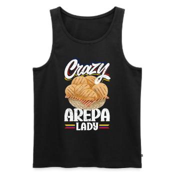 Arepas Colombien Venezuela Nourriture - Débardeur bio Premium Homme - noir - Devant - Michal (187cm)