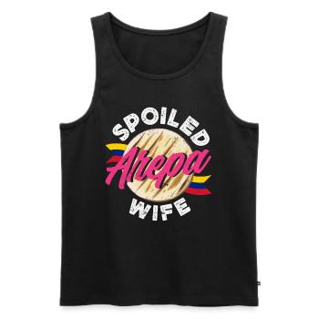 Arepas Kolumbianisch Venezoela Essen - Männer Premium Bio Tank Top - Schwarz - Vorne - Michal (187cm)