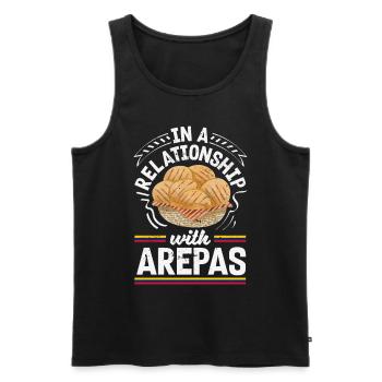 Arepas Kolumbianisch Venezoela Essen - Männer Premium Bio Tank Top - Schwarz - Vorne - Michal (187cm)