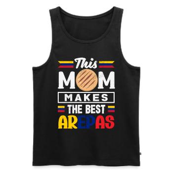 Arepas Kolumbianisch Venezoela Essen - Männer Premium Bio Tank Top - Schwarz - Vorne - Michal (187cm)