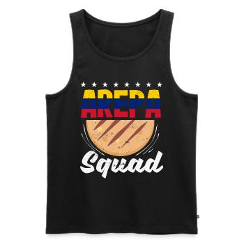 Arepas Kolumbianisch Venezoela Essen - Männer Premium Bio Tank Top - Schwarz - Vorne - Michal (187cm)