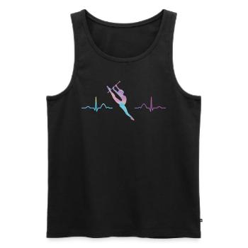 RytGymnastics Bar Ekg Rhythmic Gymnastics - Men's Premium Organic Tank Top - black - Front - Michal (187cm)