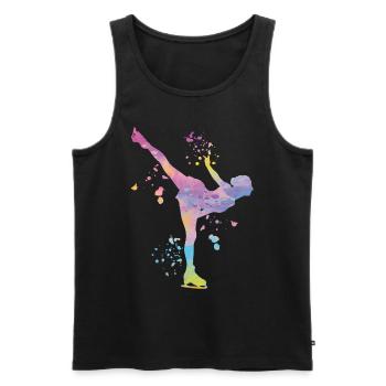 Eiskunstläufer Schlittschuhlaufen Eiskunstlauf - Männer Premium Bio Tank Top - Schwarz - Vorne - Michal (187cm)