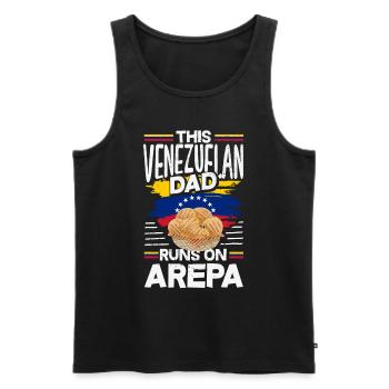 Arepas Colombien Venezuela Nourriture - Débardeur bio Premium Homme - noir - Devant - Michal (187cm)