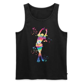 Eiskunstläufer Schlittschuhlaufen Eiskunstlauf - Männer Premium Bio Tank Top - Schwarz - Vorne - Michal (187cm)