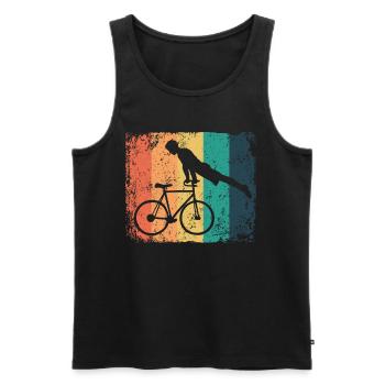 Cyclisme artistique Cycliste artistique - Débardeur bio Premium Homme - noir - Devant - Michal (187cm)