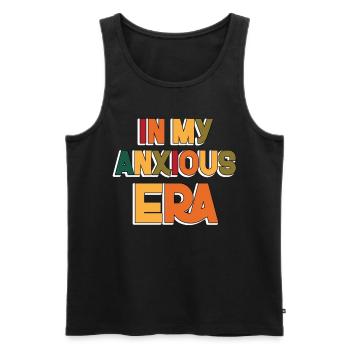 In Meiner Angst-ära Lustiges Überdenken - Männer Premium Bio Tank Top - Schwarz - Vorne - AI Model Male 178 light (178cm)