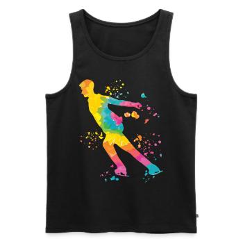 Eiskunstläufer Schlittschuhlaufen Eiskunstlauf - Männer Premium Bio Tank Top - Schwarz - Vorne - AI Model Male 178 light (178cm)