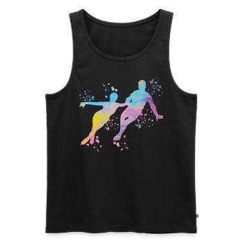Eiskunstläufer Schlittschuhlaufen Eiskunstlauf - Männer Premium Bio Tank Top - Schwarz - Vorne - Michal (187cm)