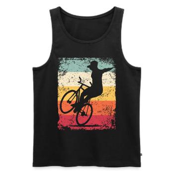 Cyclisme artistique Cycliste artistique - Débardeur bio Premium Homme - noir - Devant - Michal (187cm)