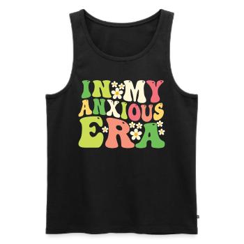In Meiner Angst-ära Lustiges Überdenken - Männer Premium Bio Tank Top - Schwarz - Vorne - Michal (187cm)