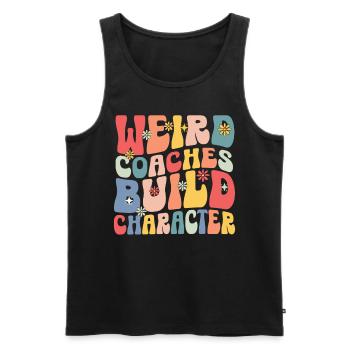 Weird Coaches Form Character Trainers - Men's Premium Organic Tank Top - black - Front - Michal (187cm)
