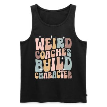 Weird Coaches Form Character Coach - Men's Premium Organic Tank Top - black - Front - AI Model Male 178 light (178cm)