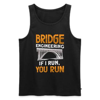 Bridge Construction and Bridge Engineer - Men's Premium Organic Tank Top - black - Front - AI Model Male 178 light (178cm)