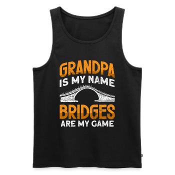 Bridge Construction and Bridge Engineer - Men's Premium Organic Tank Top - black - Front - AI Model Male 178 light (178cm)