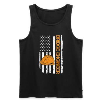 Bridge Construction and Bridge Engineer - Men's Premium Organic Tank Top - black - Front - AI Model Male 178 light (178cm)