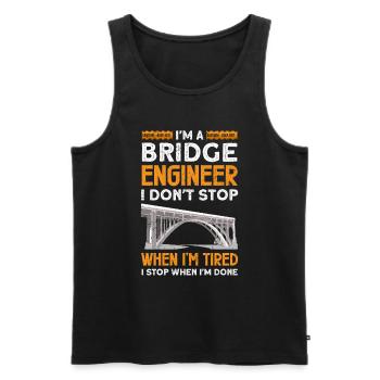 Bridge Construction and Bridge Engineer - Men's Premium Organic Tank Top - black - Front - AI Model Male 178 light (178cm)