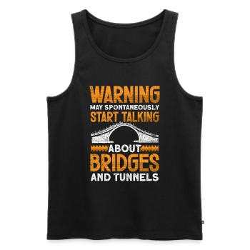 Bridge Construction and Bridge Engineer - Men's Premium Organic Tank Top - black - Front - AI Model Male 178 light (178cm)