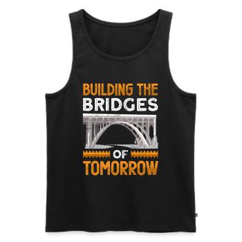 Bridge Construction and Bridge Engineer - Men's Premium Organic Tank Top - black - Front - AI Model Male 178 light (178cm)