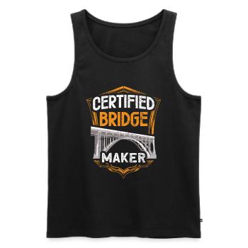 Bridge Construction and Bridge Engineer - Men's Premium Organic Tank Top - black - Front - AI Model Male 178 light (178cm)