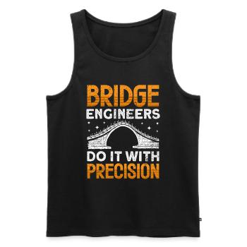 Bridge Construction and Bridge Engineer - Men's Premium Organic Tank Top - black - Front - AI Model Male 178 light (178cm)
