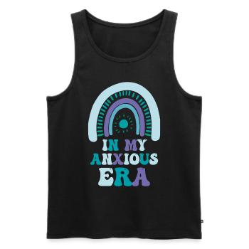 In Meiner Angst-ära Lustiges Überdenken - Männer Premium Bio Tank Top - Schwarz - Vorne - Michal (187cm)