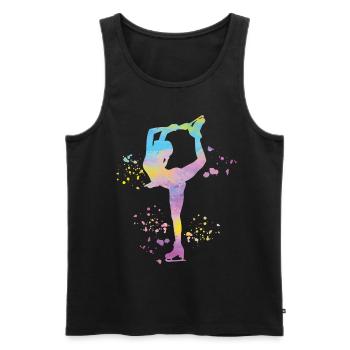 Eiskunstläufer Schlittschuhlaufen Eiskunstlauf - Männer Premium Bio Tank Top - Schwarz - Vorne - Michal (187cm)
