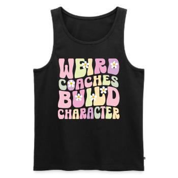 Weird Coaches Form Character Trainers - Men's Premium Organic Tank Top - black - Front - Michal (187cm)